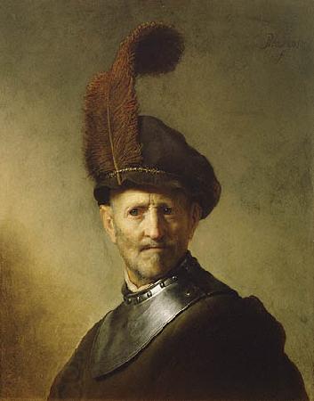 REMBRANDT Harmenszoon van Rijn An Old Man in Military Costume 1630-1 by Rembrandt oil painting picture